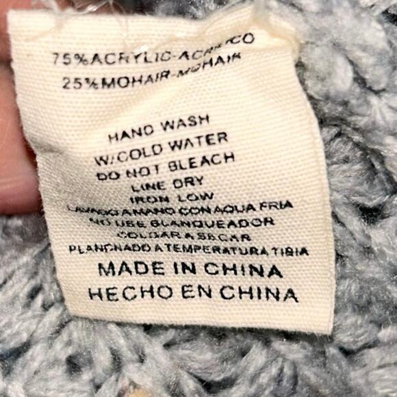 Listicle Gray Sprinkle Chunky Knit Turtleneck Tunic Sweater Medium / Large - Picture 5 of 5